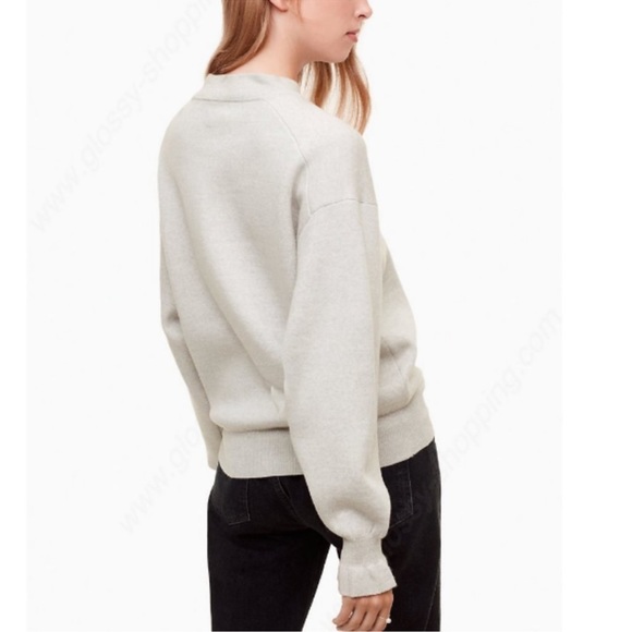 Aritzia Wilfred Dourdan Sweater Heather Birch - Picture 4 of 9